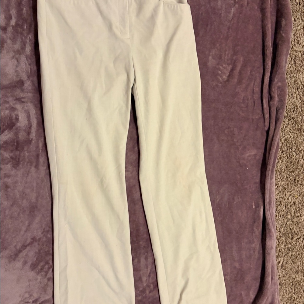 New York & Company White Stretch Bootcut Trousers